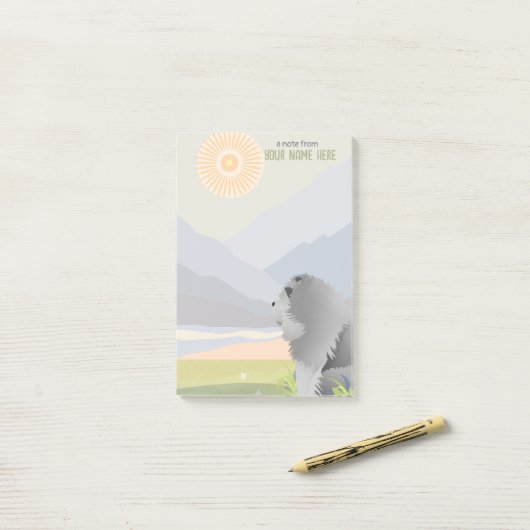 RUW BLAUW CHOW Sticky Notes (Op bureau)