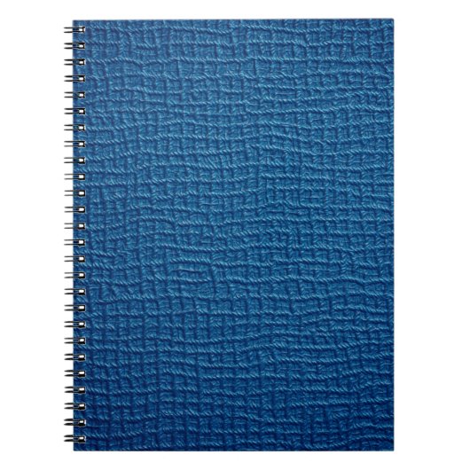 Ruw blauw leder notitieboek (Voorkant)