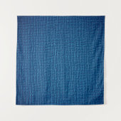Ruw blauw leder wandkleed (Voorkant (horizontaal))