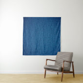 Ruw blauw leder wandkleed (In Situ (horizontaal))
