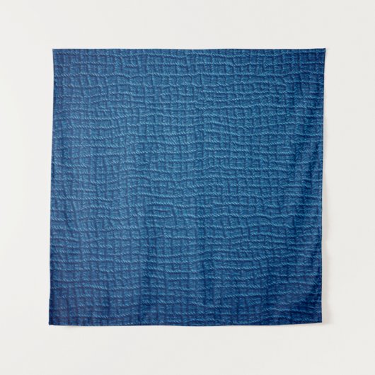 Ruw blauw leder wandkleed (Voorkant)