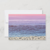 Ruw bloemstuk in pot met zeester strand bruiloftsr kaart (Achterkant)