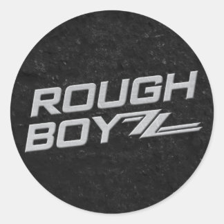 Ruw BoyZZ Ronde Zwarte Sticker