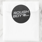 Ruw BoyZZ Ronde Zwarte Sticker (Tas)