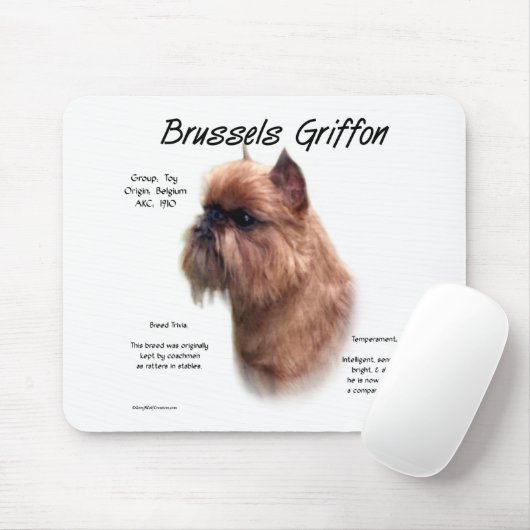 Ruw Brussel Griffon Geschiedenis Muismat (Met muis)