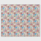 Ruw canvaspatroon: getextureerd patroon cadeaupapier (Vlak)