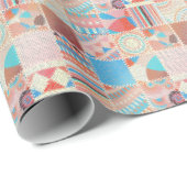 Ruw canvaspatroon: getextureerd patroon cadeaupapier (Rol Hoek)