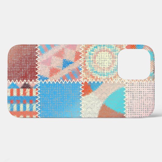 Ruw canvaspatroon: getextureerd patroon Case-Mate iPhone case (Achterkant (horizontaal))