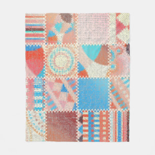 Ruw canvaspatroon: getextureerd patroon fleece deken