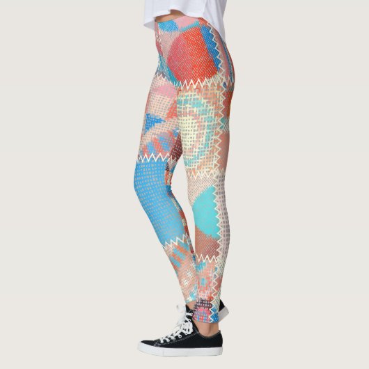 Ruw canvaspatroon: getextureerd  patroon leggings (Links)
