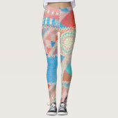 Ruw canvaspatroon: getextureerd patroon leggings (Voorkant)