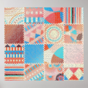 Ruw canvaspatroon: getextureerd  patroon poster