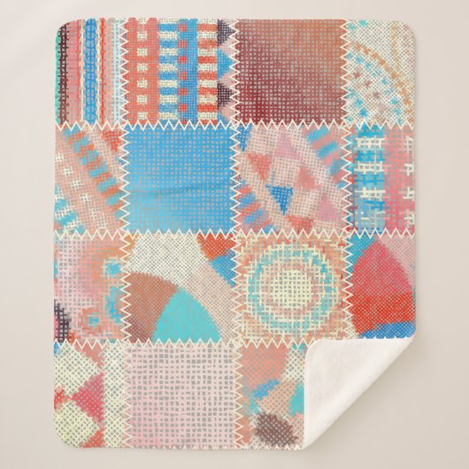 Ruw canvaspatroon: getextureerd patroon sherpa deken (Voorkant)