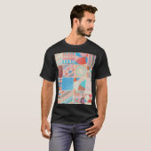 Ruw canvaspatroon: getextureerd patroon t-shirt (Voorkant volledig)