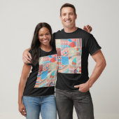 Ruw canvaspatroon: getextureerd patroon t-shirt (Unisex)