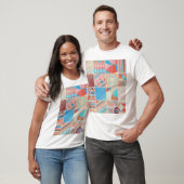 Ruw canvaspatroon: getextureerd patroon t-shirt (Unisex)