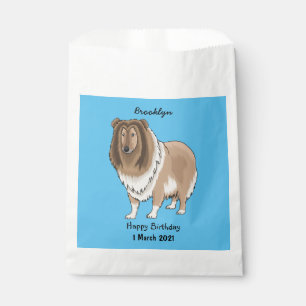 Ruw collie cartoon illustratie bedankzakje