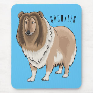 Ruw collie cartoon illustratie muismat