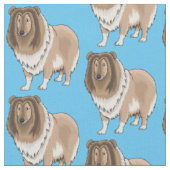 Ruw collie cartoon illustratie stof (Close Up)