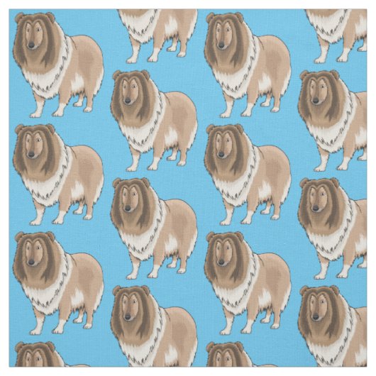 Ruw collie cartoon illustratie stof (Swatch)
