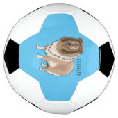Ruw collie cartoon illustratie voetbal (Gedraaid)