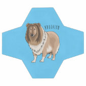 Ruw collie cartoon illustratie voetbal (Enkel)