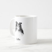 Ruw Collie Charcoal Koffiemok (Voorkant links)