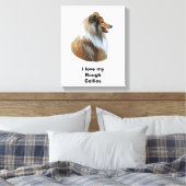 Ruw Collie dog portretfoto Canvas Afdruk (Insitu (Slaapkamer))