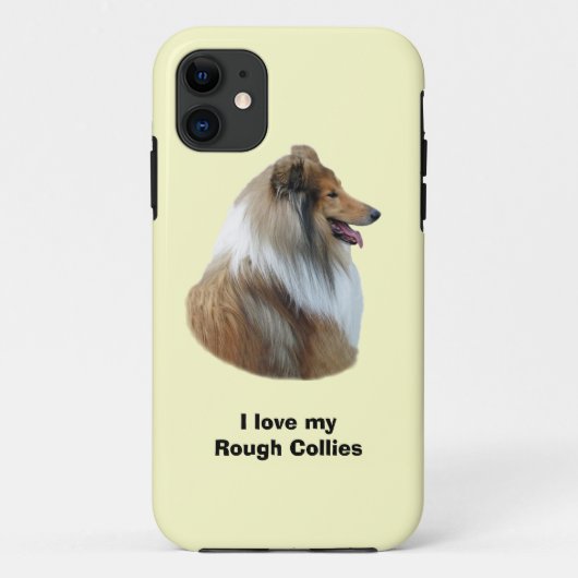 Ruw Collie dog portretfoto Case-Mate iPhone Case (Achterkant)