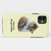 Ruw Collie dog portretfoto Case-Mate iPhone Case (Achterkant (horizontaal))