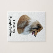 Ruw Collie dog portretfoto Legpuzzel (Horizontaal)