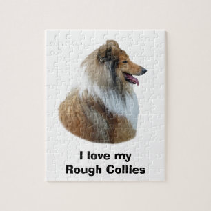 Ruw Collie dog portretfoto Legpuzzel