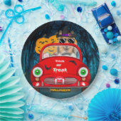 Ruw collie Dog Rijvaardigheid auto Scale Halloween Papieren Bordje (Feest)