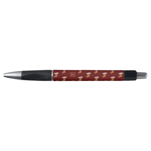 Ruw Collie Dogs Pattern Monogramed Pen (Voorkant)