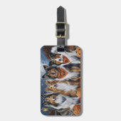 Ruw Collie Halloween Spoken Bagagelabel (Voorkant verticaal)