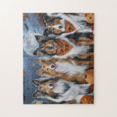 Ruw Collie Halloween Spoken Legpuzzel (Verticaal)