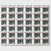 Ruw Collie Happy Collidays Kerstmis Cadeaupapier (Vlak)