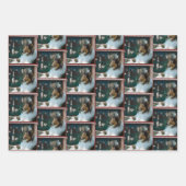 Ruw Collie Happy Collidays Kerstmis Inpakpapier Vel (Voorkant 3)