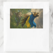 Ruw Collie Held Rechthoekige Sticker (Tas)