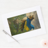 Ruw Collie Held Rechthoekige Sticker (Envelop)
