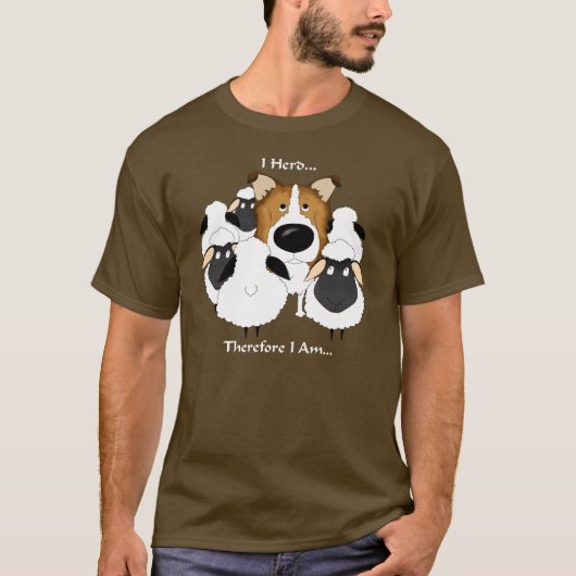 Ruw Collie Herding-I Herd... dus ik ben Shirt (Voorkant)
