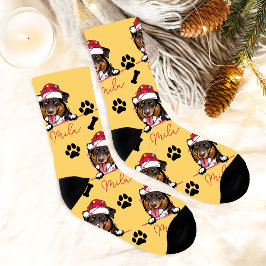 Ruw Collie Hond Gepersonaliseerd Kerstcadeau Sokken