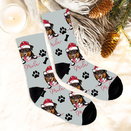 Ruw Collie Hond Gepersonaliseerd Kerstcadeau Sokken