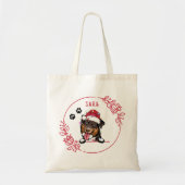 Ruw Collie Hond Gepersonaliseerde Hand Drawing Tote Bag (Voorkant)