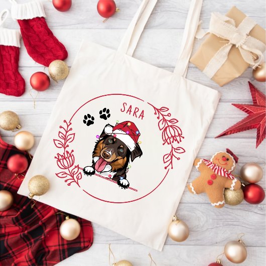 Ruw Collie Hond Gepersonaliseerde Hand Drawing Tote Bag