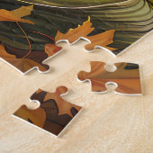Ruw Collie-hond Herfst Oogst Thanksgiving Legpuzzel (Zijkant)