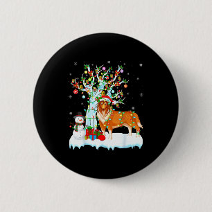 Ruw Collie-hond Kerstboomverlichting Ruw Collie C Ronde Button 5,7 Cm
