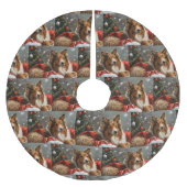 Ruw Collie Hond Kerstfeest Kerstboom Rok (Voorkant)