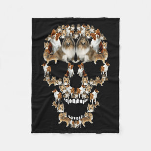 Ruw Collie-hondenskelet Halloween-kostuum voor hon Fleece Deken