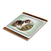Ruw collie Keeper van de schapen Tegeltje (Zijkant)